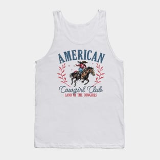 American Cowgirl Club land of the cowgirls Retro Funny Tank Top